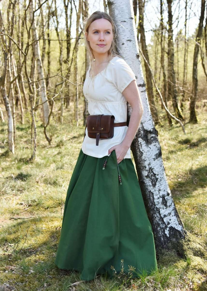 Medieval skirt Melisende, green