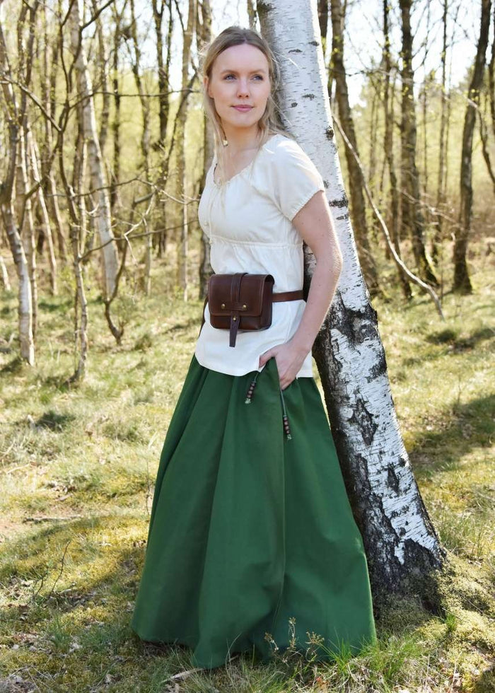 Medieval skirt Melisende, green