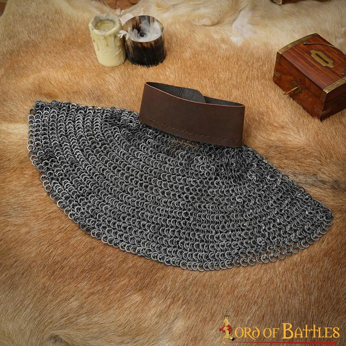 Chainmail standard, mixed riveted round rings, 9 mm