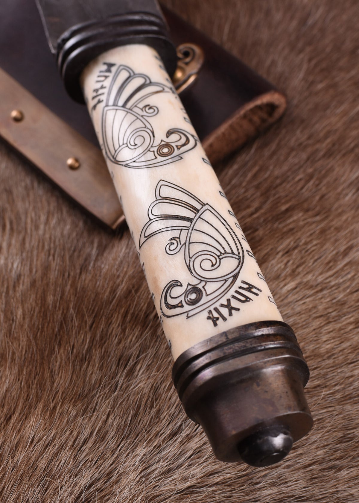 Viking scramaseax Hugin and Munin, semi-sharp