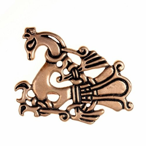 Viking peacock brooch, bronze