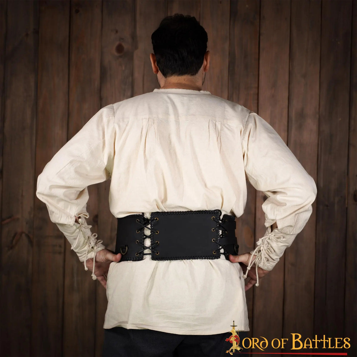 Broad Viking belt, brown