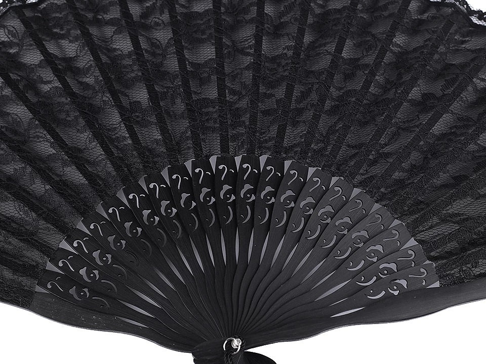 Black hand fan