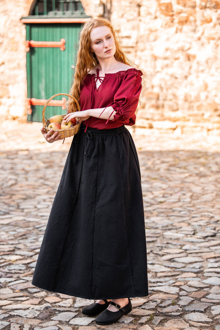 Baroque blouse Rosamund, red