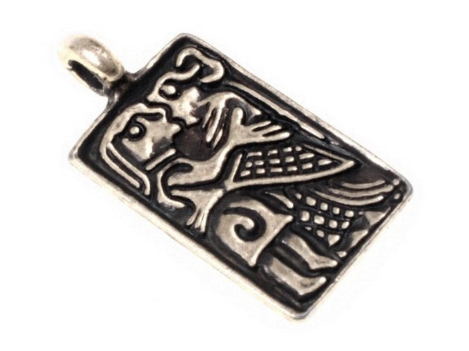 Vendel gold foils, love amulet, silvered bronze