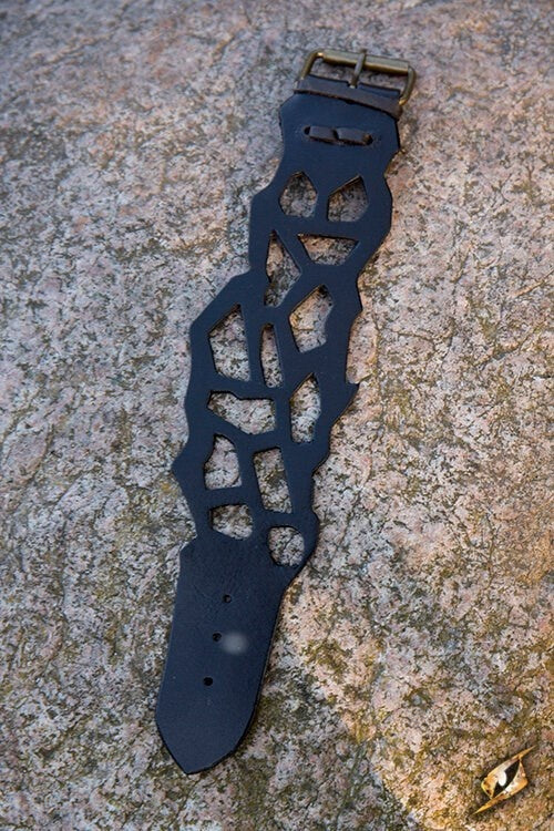 Filigree bracelet, leather