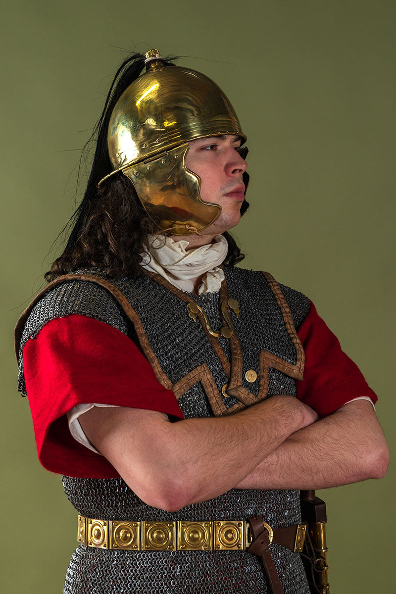 Casque montefortino républicain A, en laiton, 1,3 mm