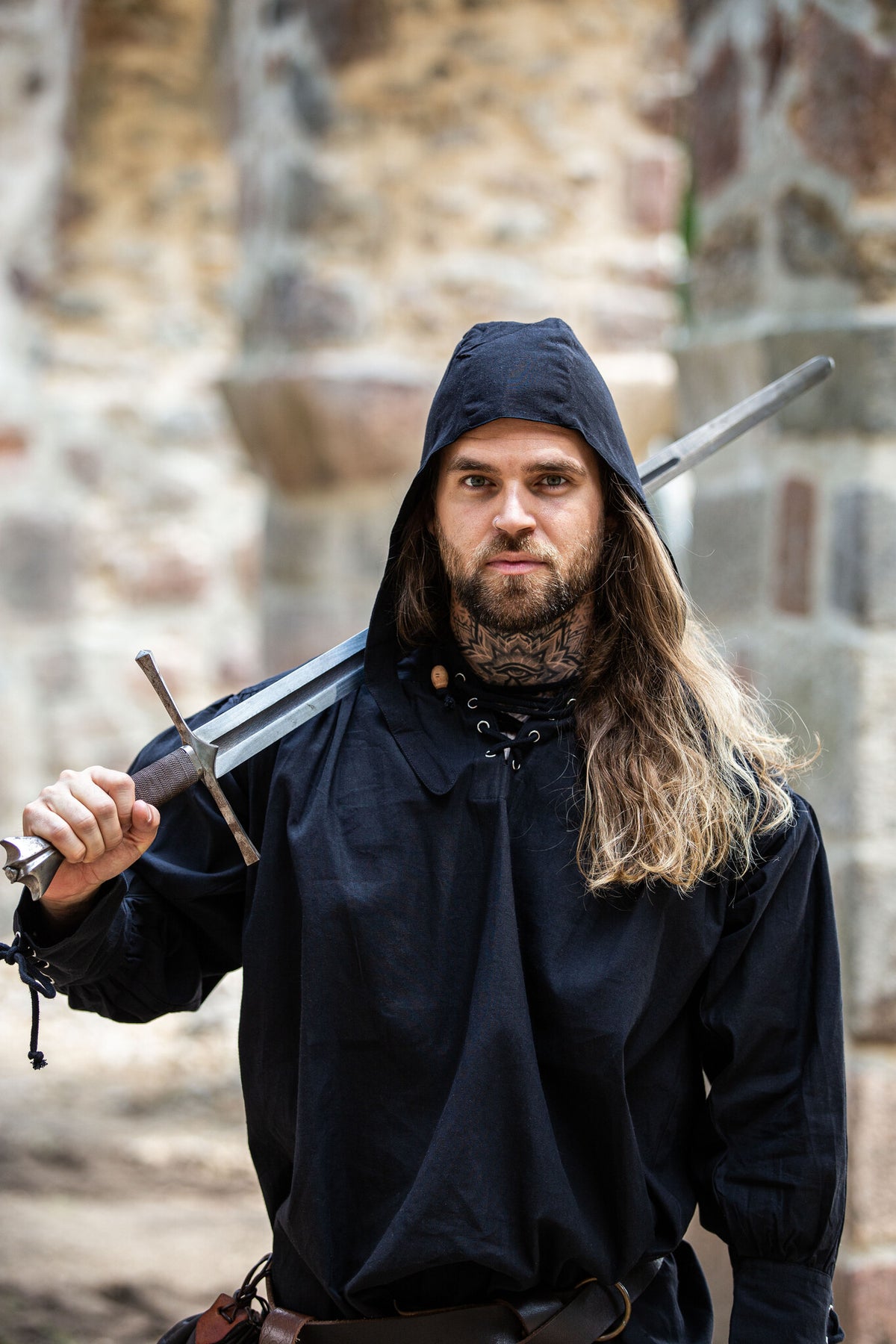 Medieval cap, black