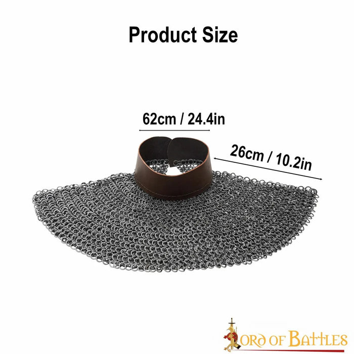 Chainmail standard, mixed riveted round rings, 9 mm