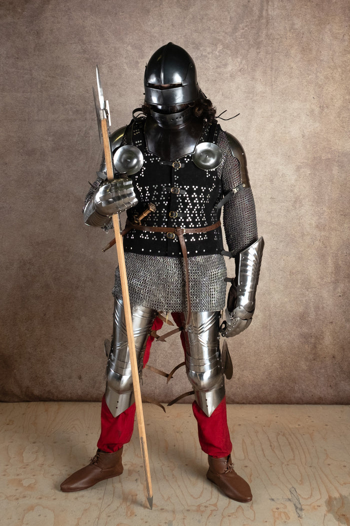 15th century bevor, bronzed, 1.6 mm