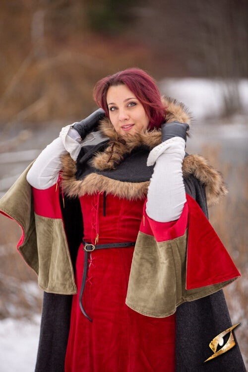 Capucha Geralt, negra, mezcla de lana