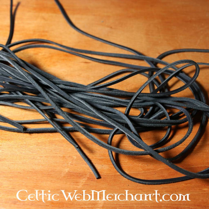 Leather lace black, 100 cm 