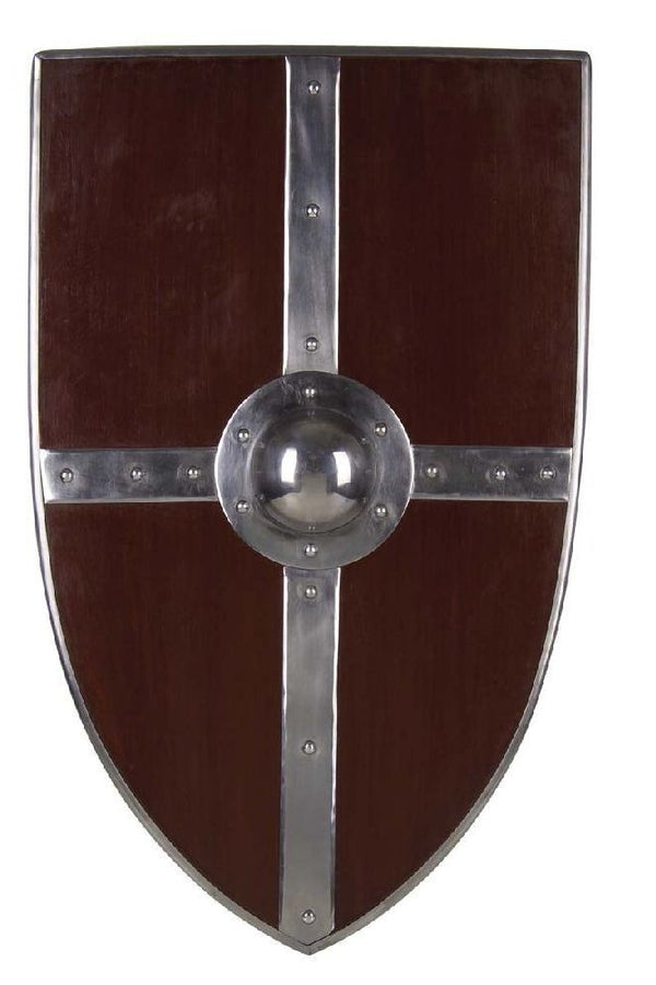Medieval knight shield with umbo