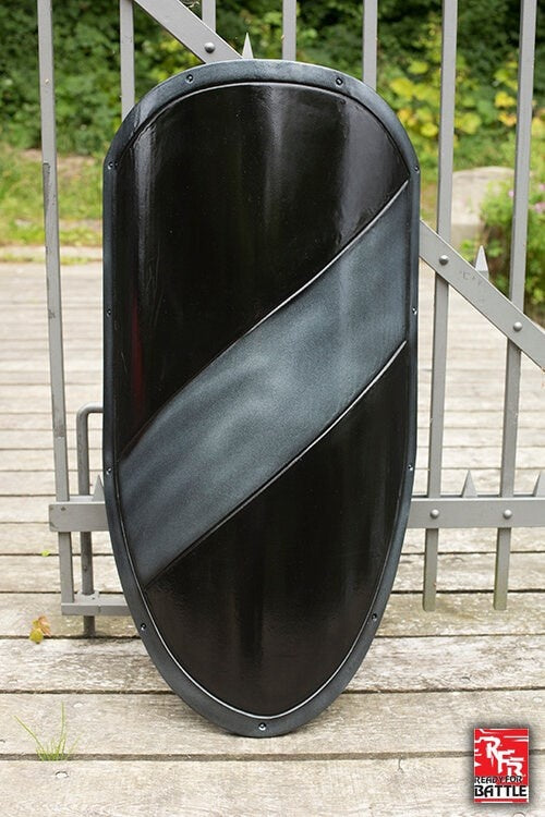 LARP knight shield black/silver