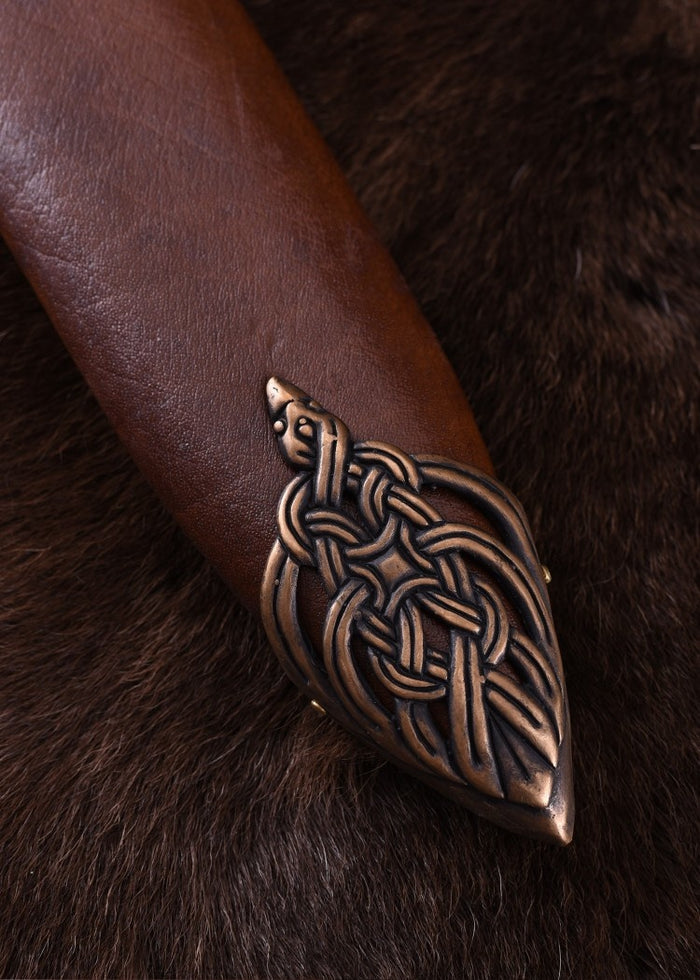 Viking sword island Eigg, leather grip, semi-sharp