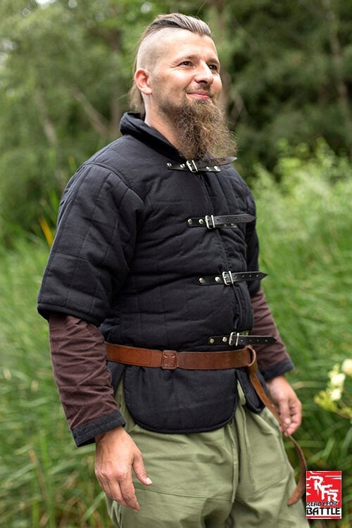 RFB gambeson with short sleeves, black