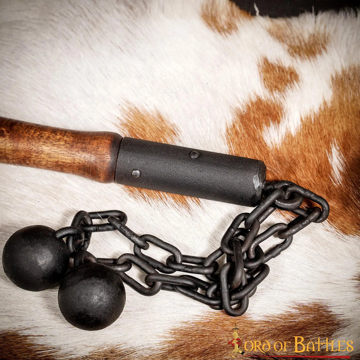 Double medieval flail, semi-sharp