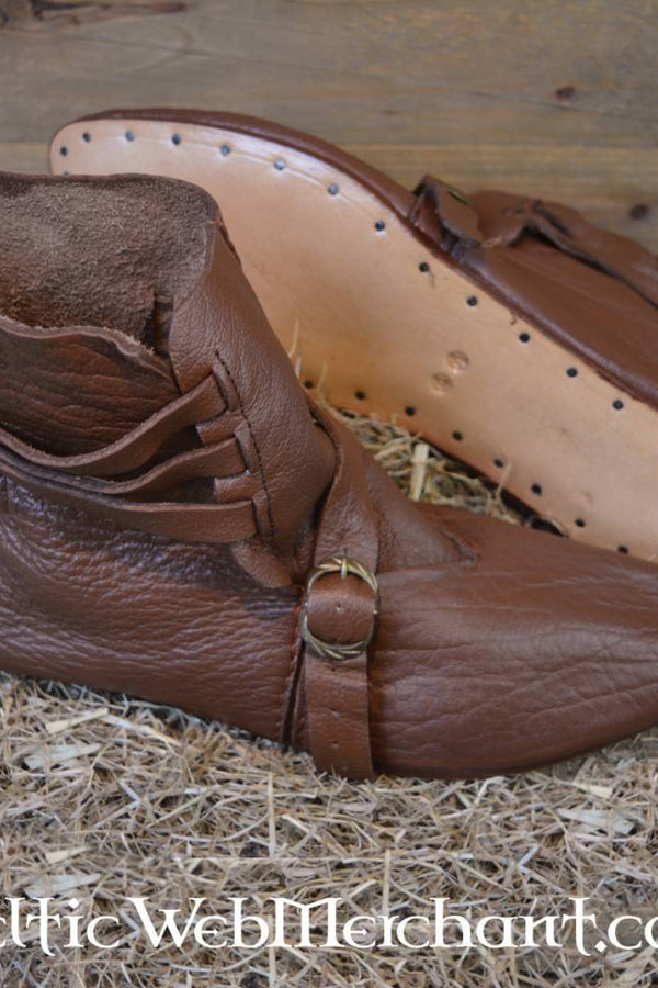 Scandinavian ankle boots, 1300-1400, brown