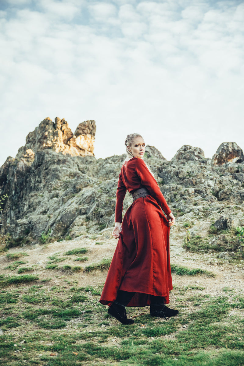 Abito vichingo Lina, rosso