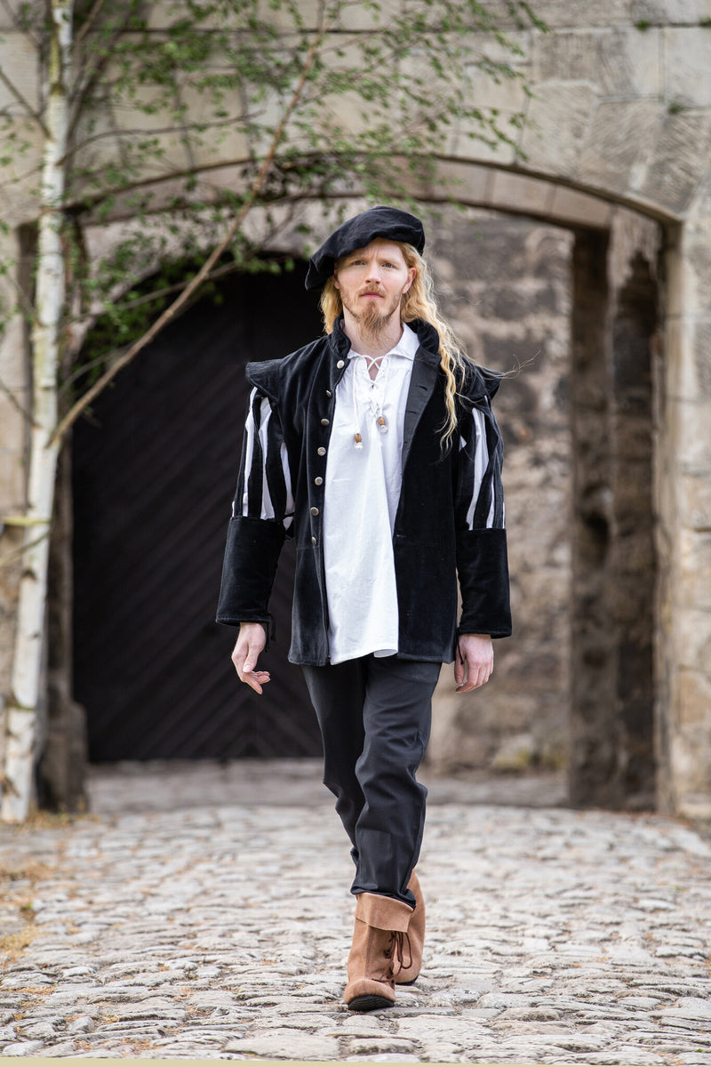 Doublet med åbne ærmer, sort