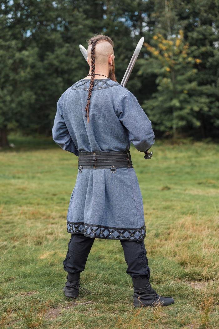 Tunic Viking Jarl Ragnvald, blue-gray