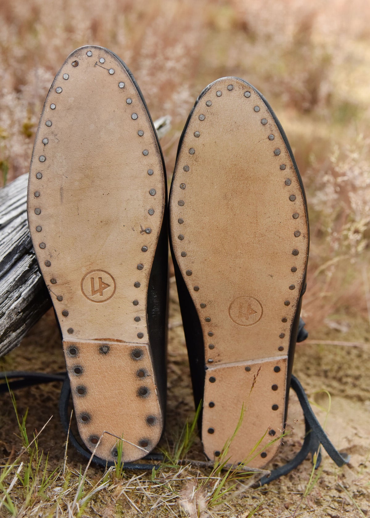 Viking shoes Jorvik with nails, black