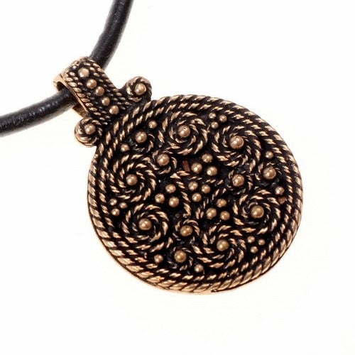 Viking Birka shield amulet, grave 943, bronze
