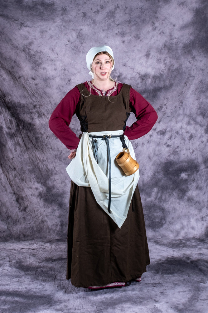 Medieval surcot Uma, brown