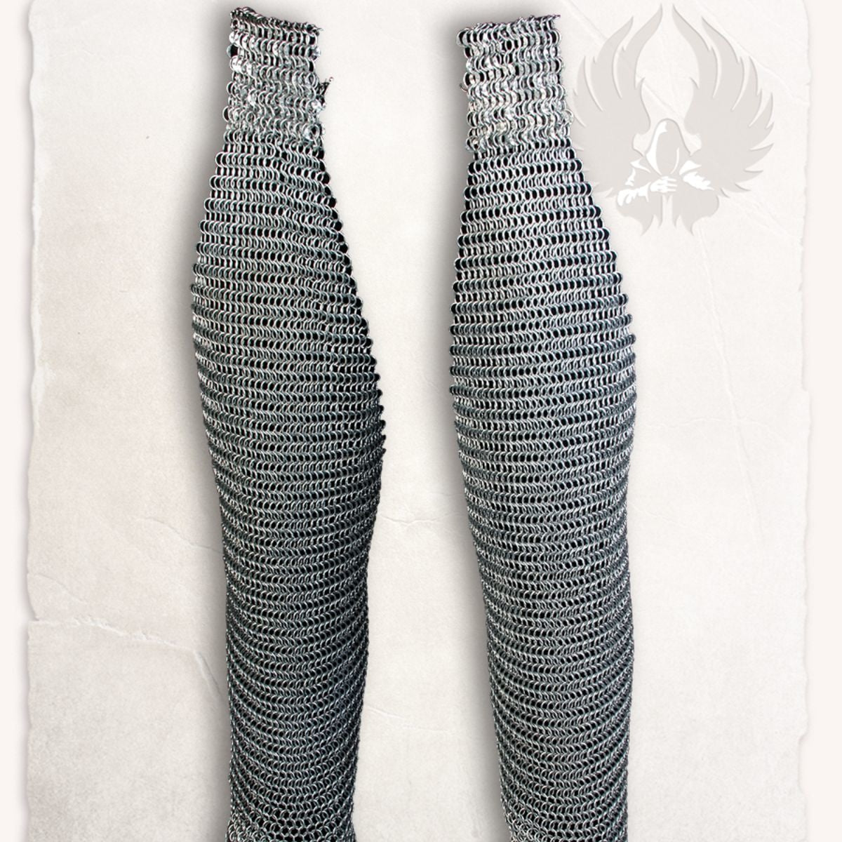 Chainmail chausses Richard, butted round rings, 8 mm