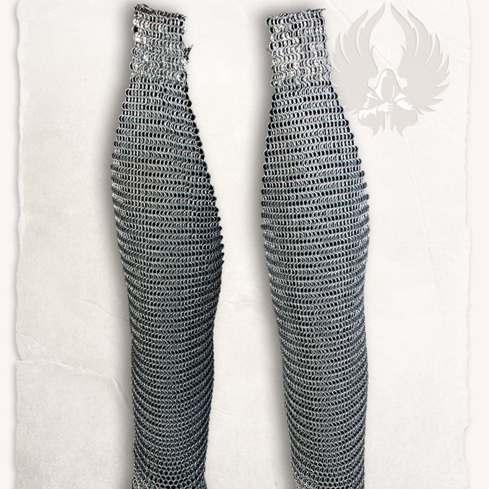 Chainmail chausses Richard, butted round rings, 8 mm