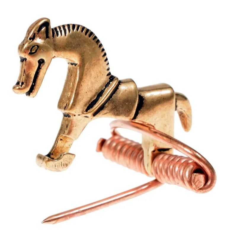 Celtycka fibula końska, brąz