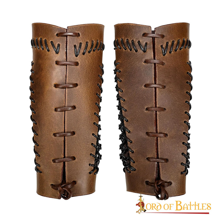 Leather monster hunter bracers with chainmail