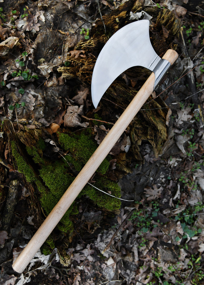 Gotycki topór brodaty z długą brodą, półostry