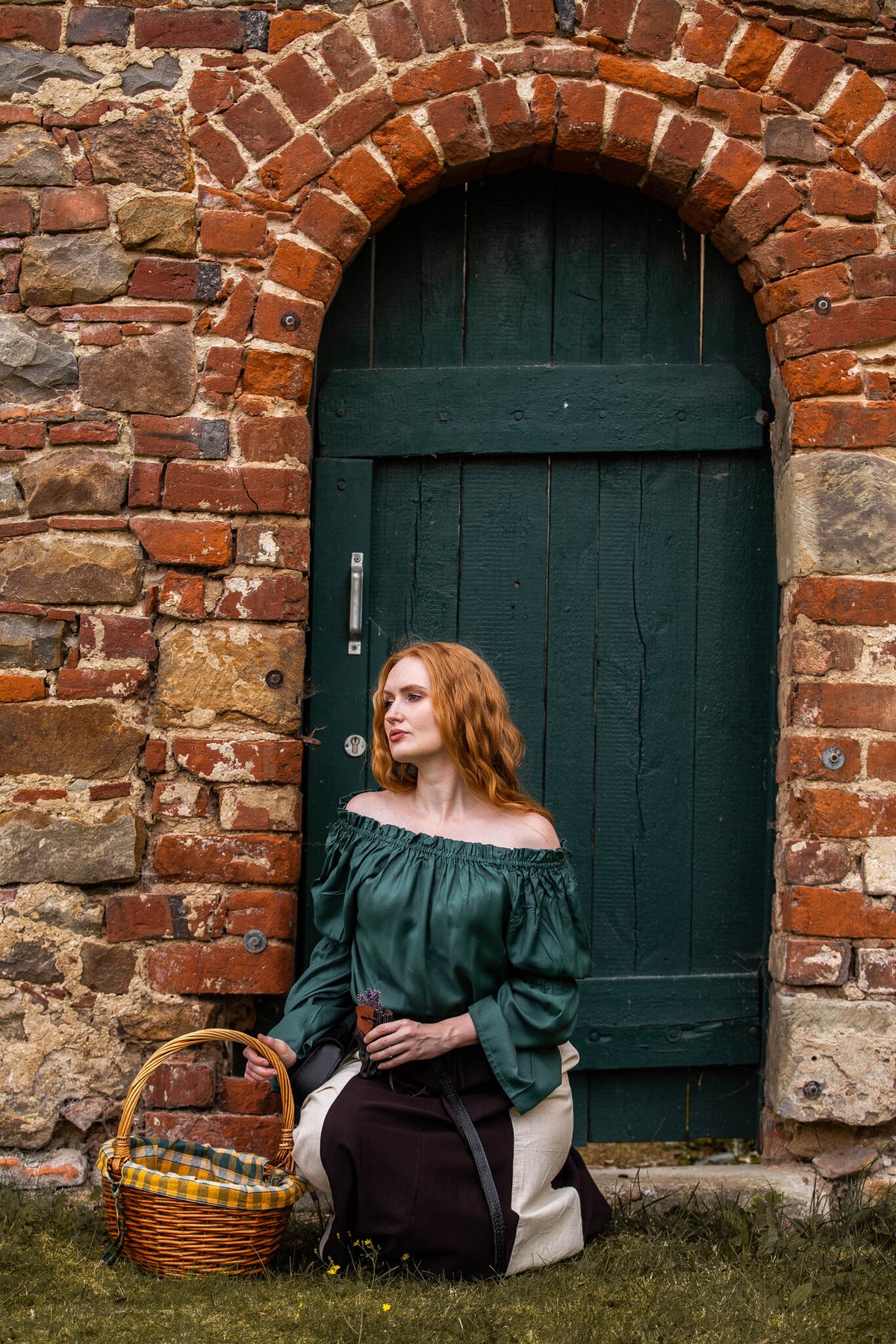 Baroque blouse, green