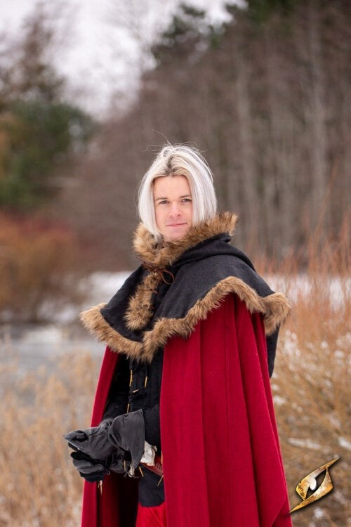 Hood Geralt, black, wool mix
