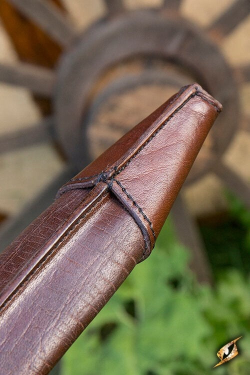 LARP dagger scabbard, small, right-hand, brown