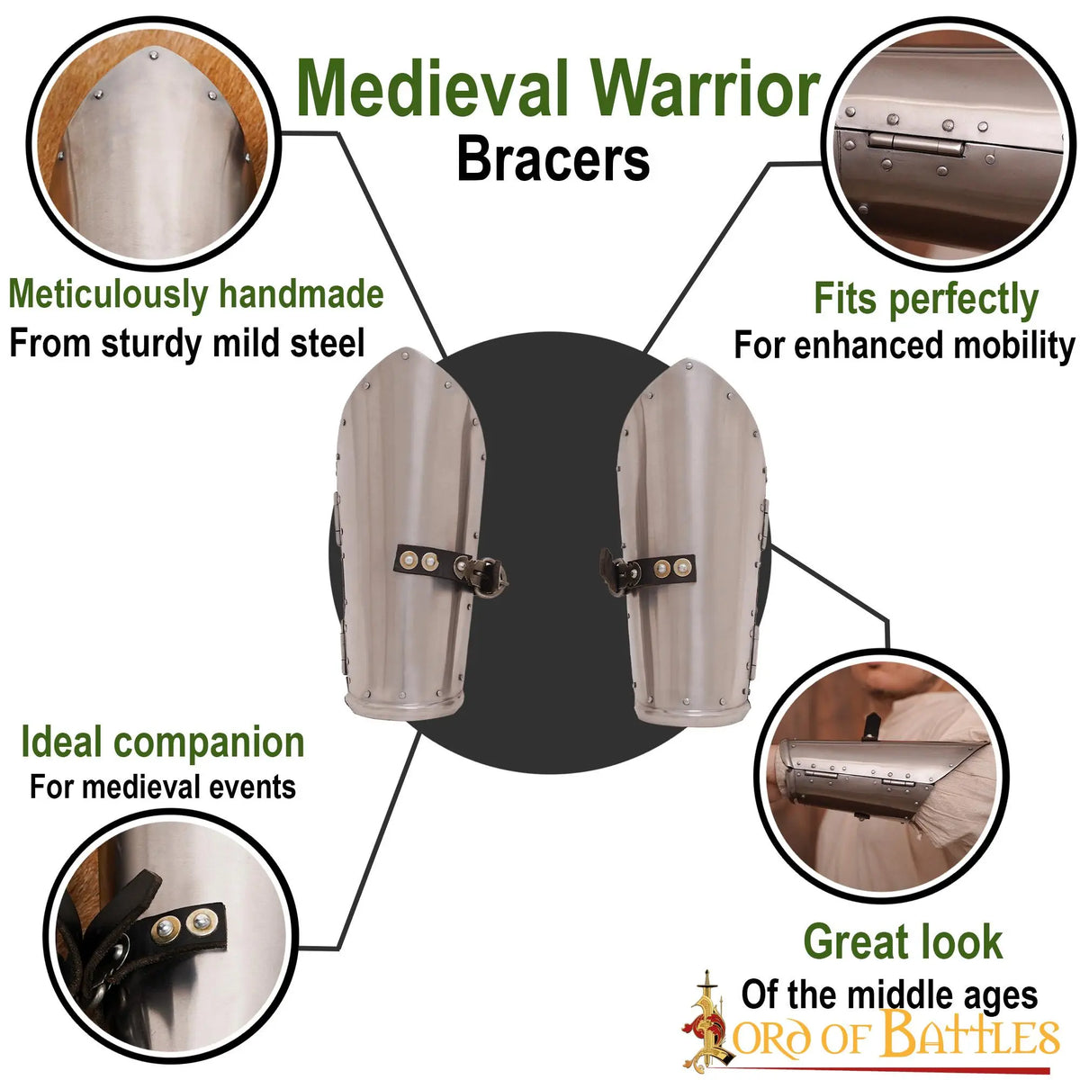 15th century bracers, forearm guards, 1.6 mm