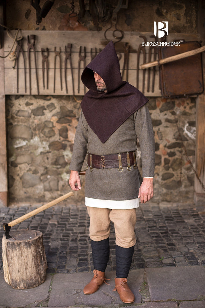 Chaperon Skjoldehamm, wool blend, brown