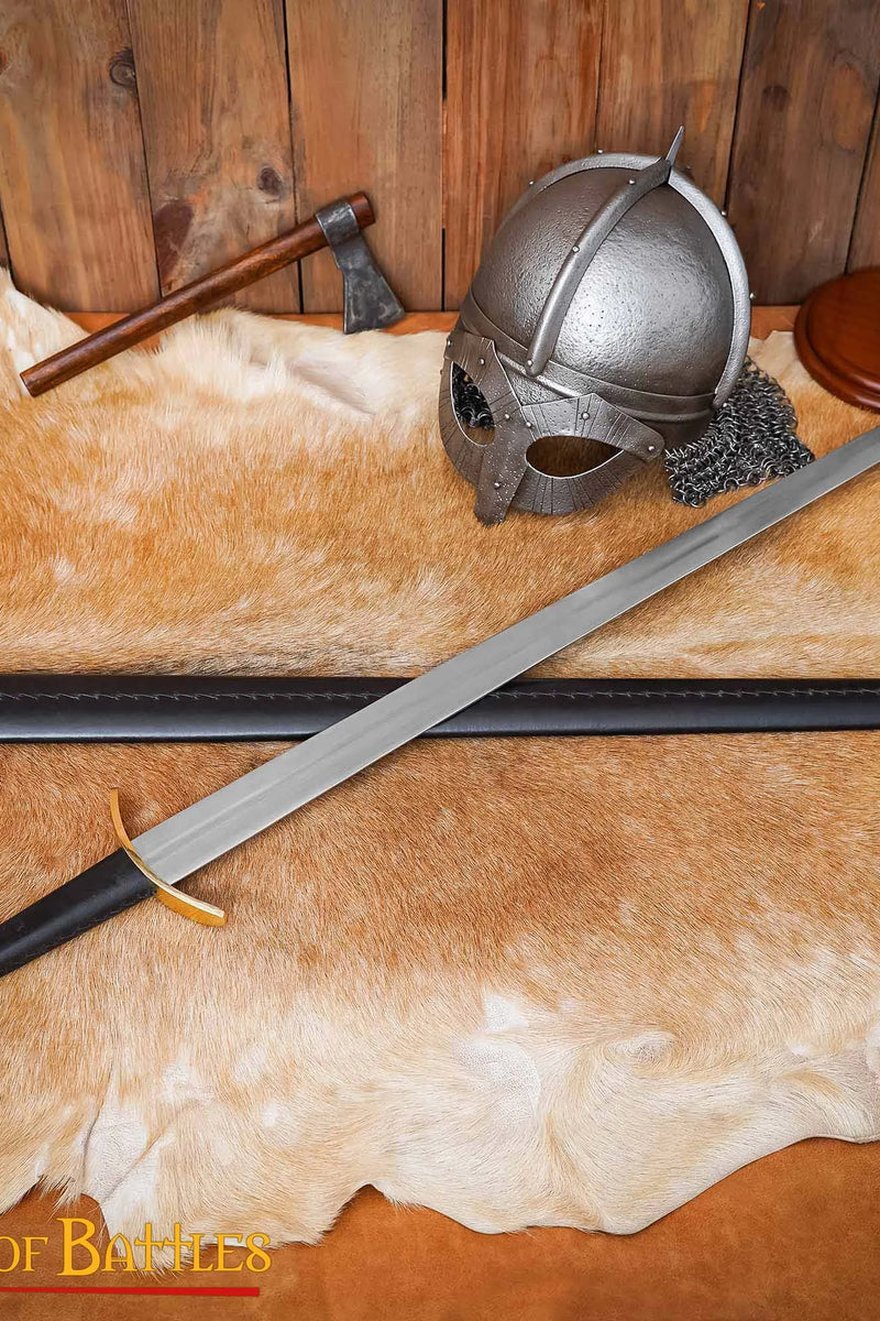 Espada vikinga Ubbe con vaina, semi-afilada