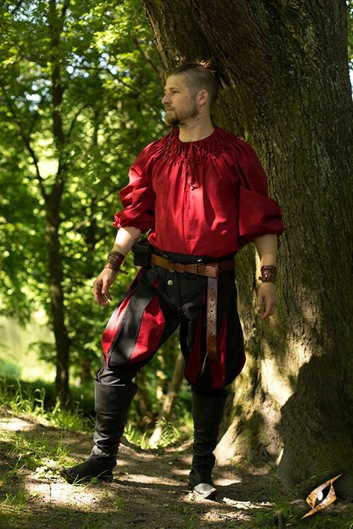 Renaissance shirt Cosimo, red