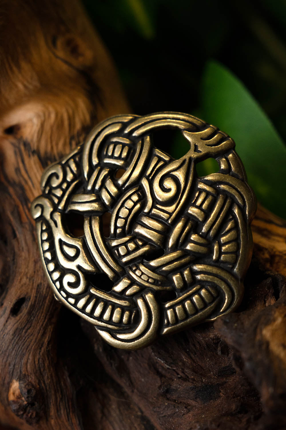Viking fitting Midgard snake, brass