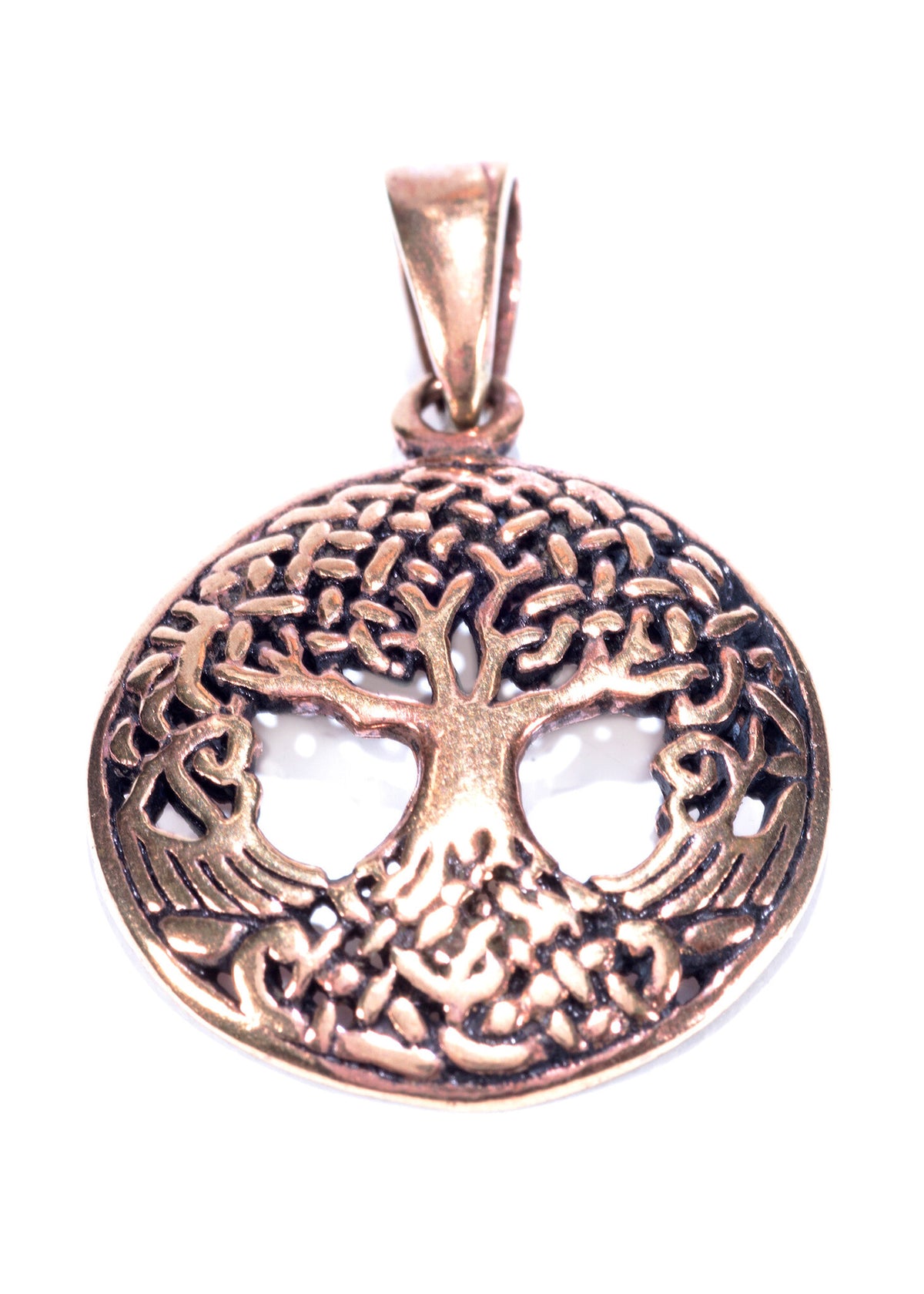 Knotted tree of life, bronze