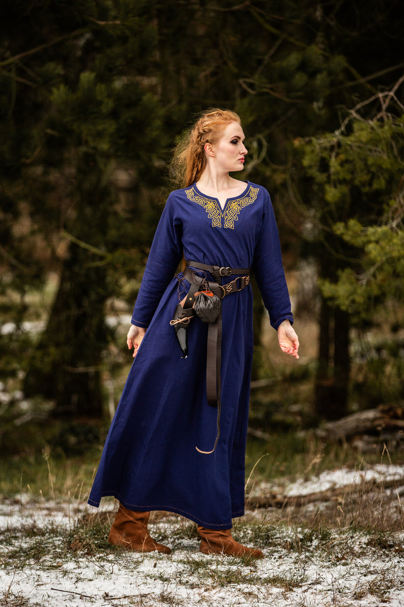 Viking dress Aslaug, blue