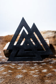 Woodcarving Valknut, black