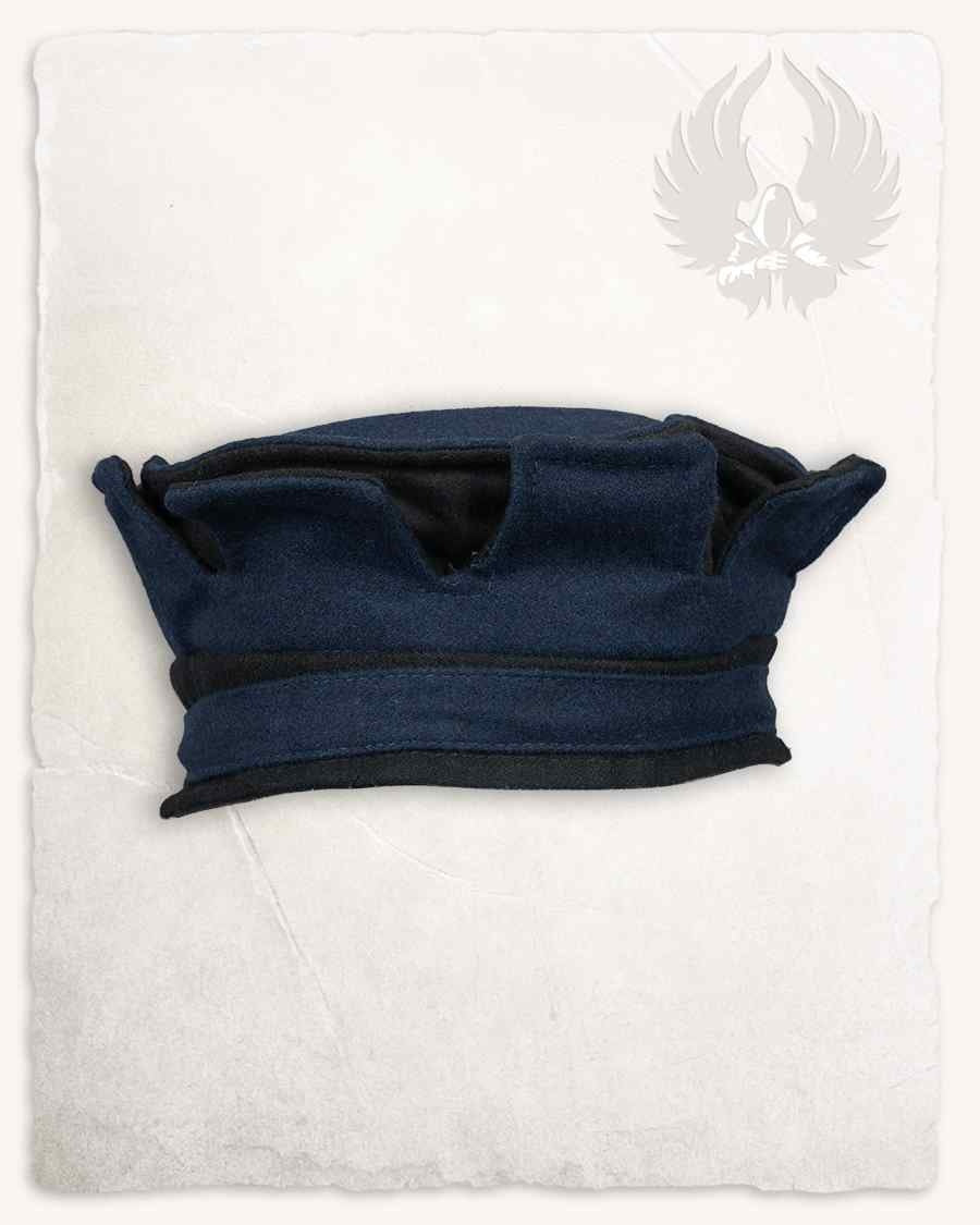 14th century hat, Codex Manesse, black-blue, wool mix