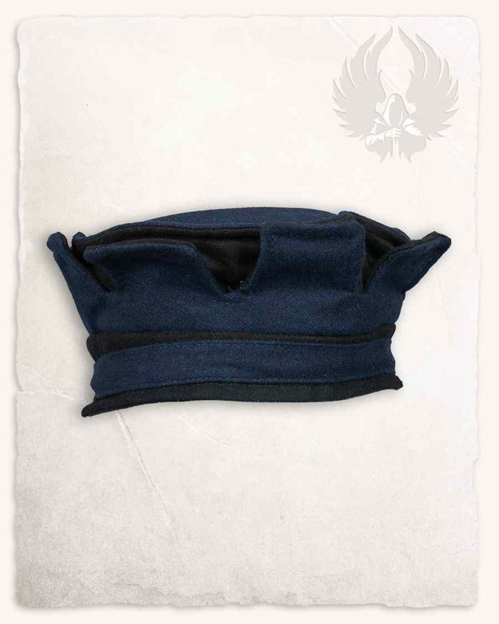 14th century hat, Codex Manesse, black-blue, wool mix