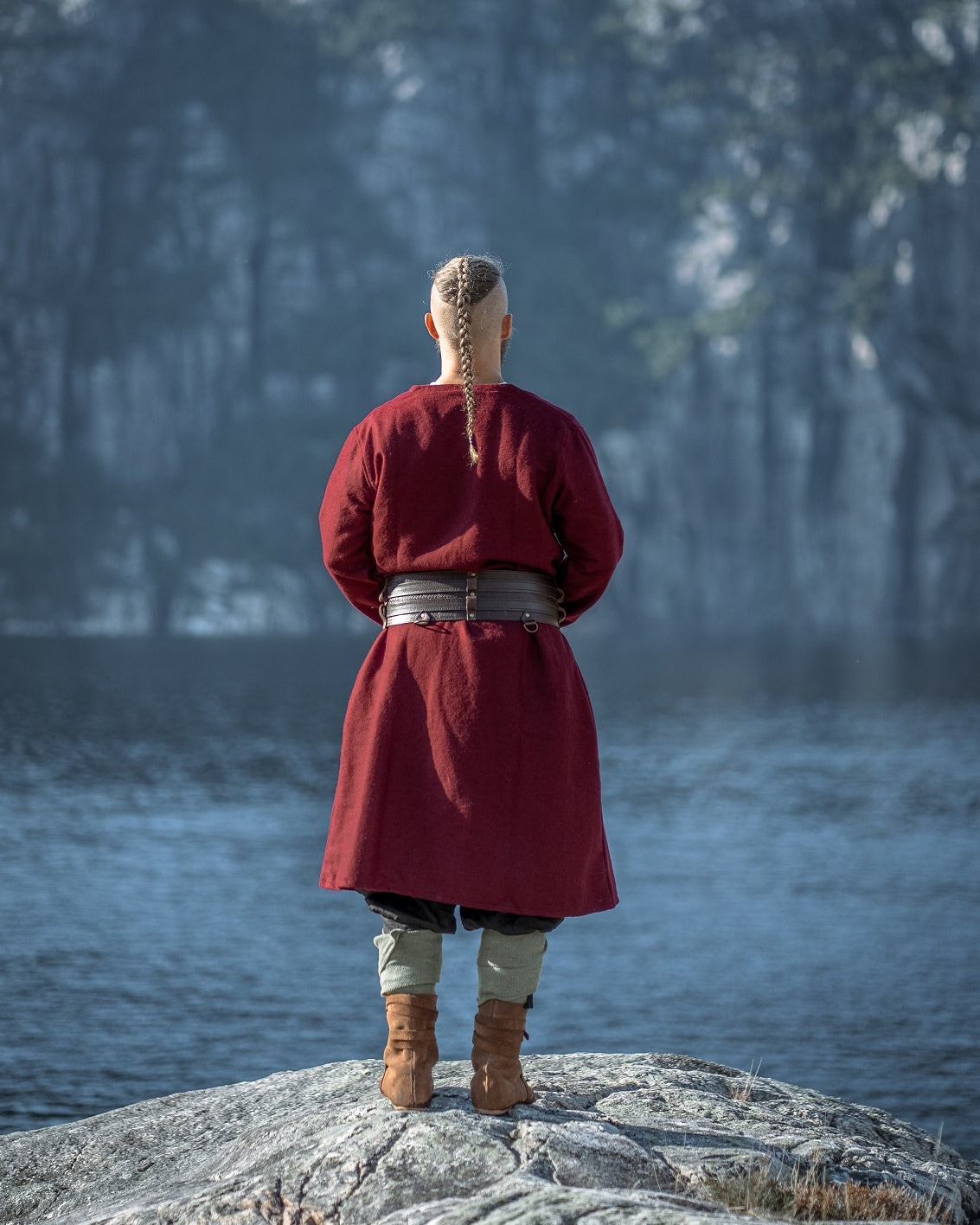 Kaftan Gustav, red, wool blend