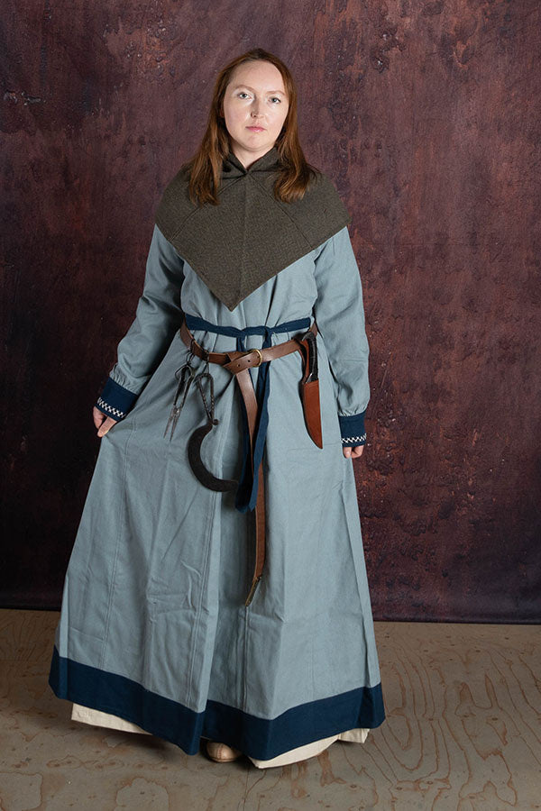 Leather ring belt 4 cm, black split leather, 165 cm