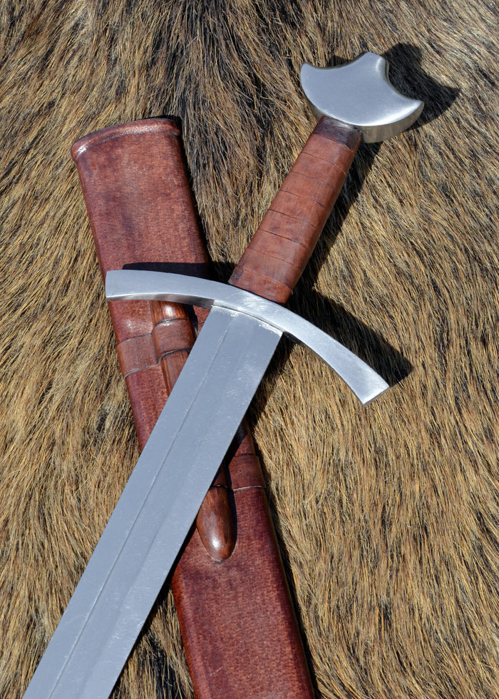 13th century single-handed sword, Oakeshott type XIII, blunt (battle-ready)
