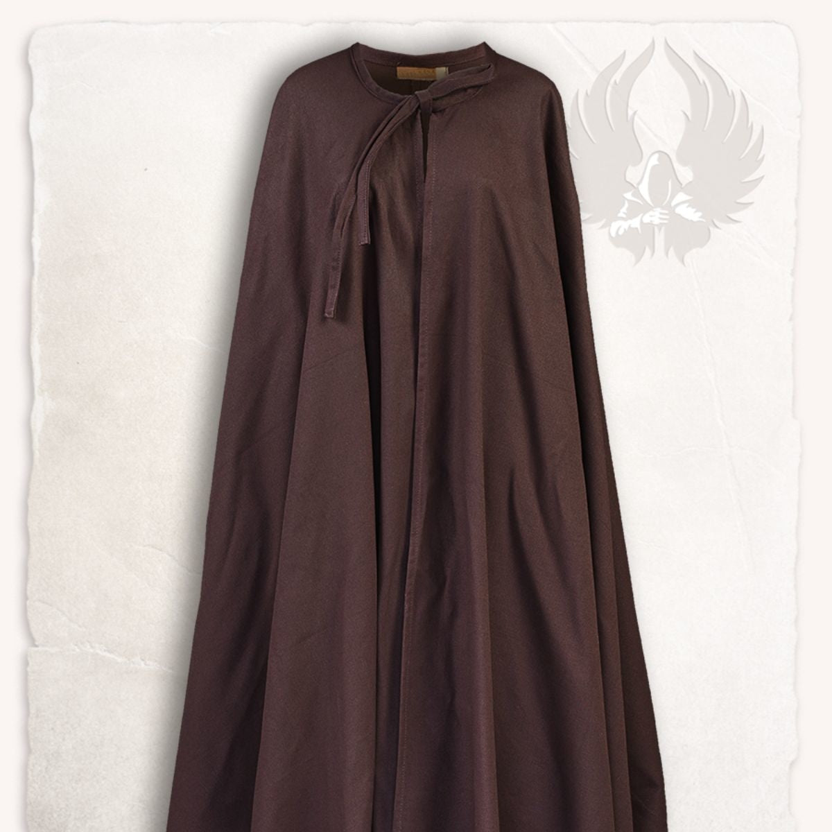 Medieval cloak Rudolf, wool blend, brown